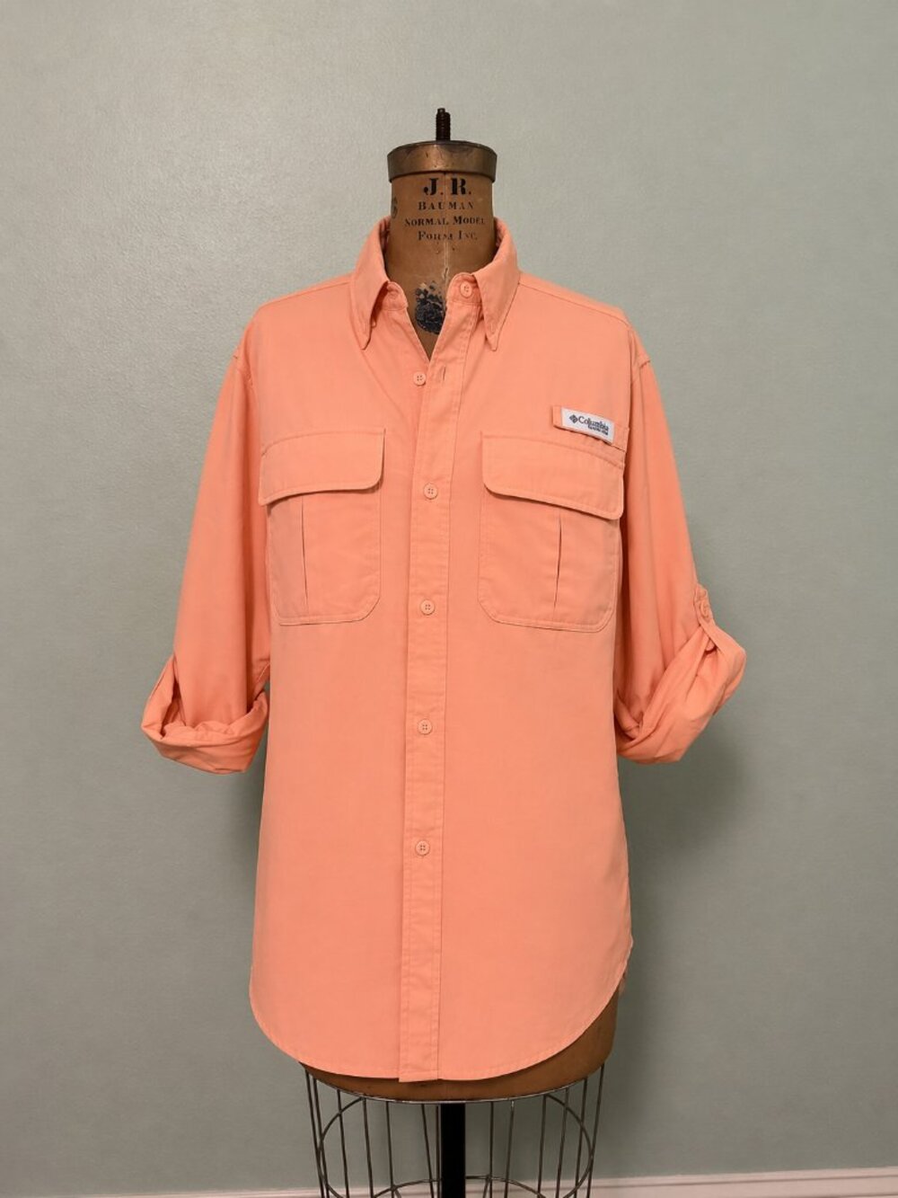 World Wide Sportsman Nylon Angler Long-Sleeve Shirt - Peach - M